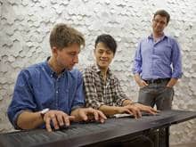 Will Coldwell tries his hand at the Seaboard alongside Heen-Wah Wai, while its creator Roland Lamb looks on