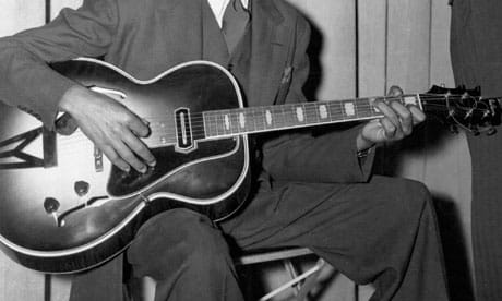 Guitarist Charlie Christian circa 1940 in New York